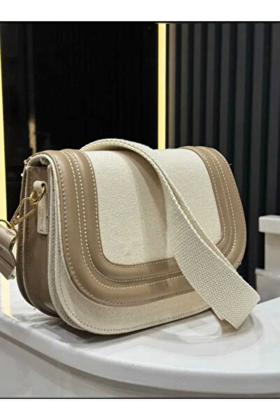 ÖZÜM TAKI Women's Straw Hand and Shoulder Bag Mink