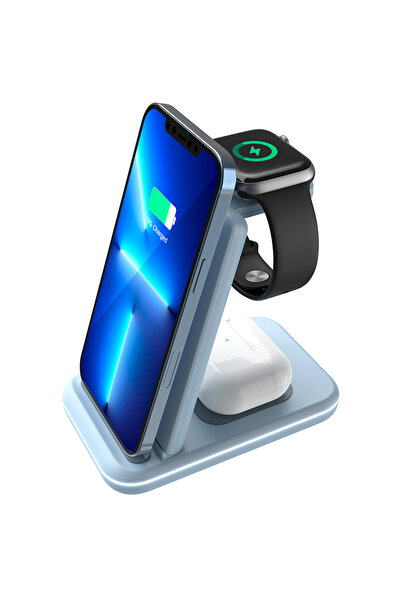 Other Încărcător wireless CANYON WS-304 15W 3 în 1 albastru