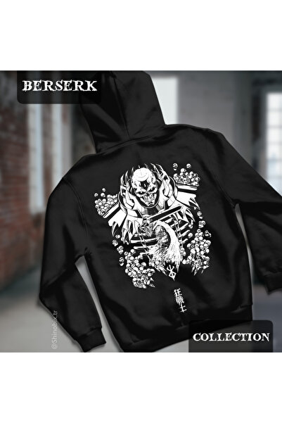 SHINOBIX هودي بيرسيرك أنيمي ذا برانديد ون قصة فضفاضة بغطاء للرأس