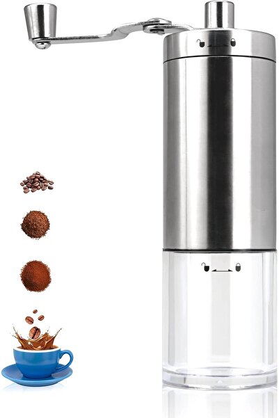 MIBRU Manual coffee grinder made of stainless steel and glass