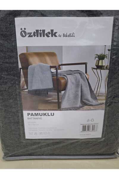 Özdilek Çift Kişilik Pamuklu Battaniye Dolce Antrasit
