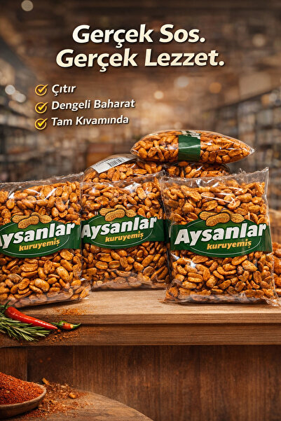AYSANLAR KURUYEMİŞ KAVRULMUŞ YER FISTIĞI Soslu Fıstık 300 GR