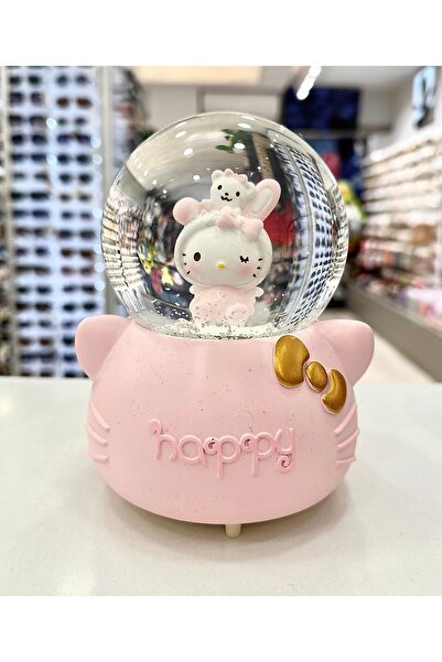 GLOW ACCESSORIES BAE IŞIKLI KAR KÜRESİ SEVİMLİ HELLO KİTTY KENDİNDEN KAR PÜSK...