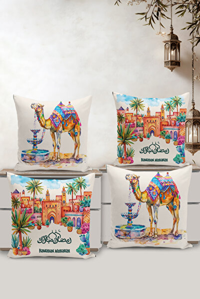 Filamente Set de 4 huse de pernă Ramadan cu model special imprimat digital pe...