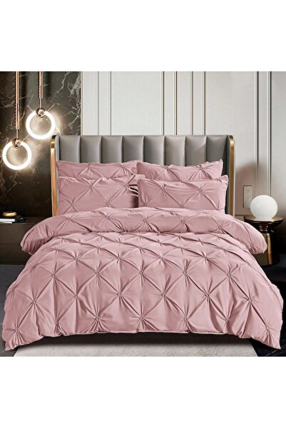 OEM Set Bed Linen, JOJO, Satin Cotton, 6 Pieces, Pink, 2 Persons
