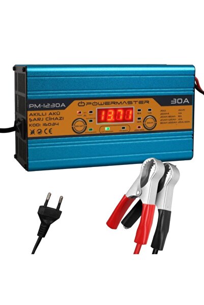 Powermaster 12Volt Max 30Amper Kuru-Asit-Jel Akü Şarj Cihazı PM-1230A
