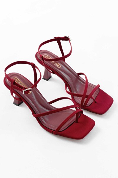 NiceDiffer Women's Sandals Ankle Strap 6cm Heeled Sandals