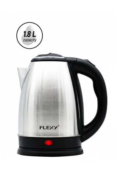 flexy Stainless Steel Electric Kettle 1.8 Liter 1500W With Removable Base Boi...