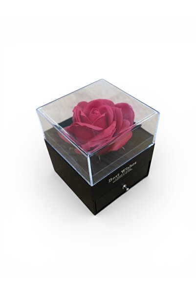 GÜÇLÜ Güllü Yüzük Kutusu Sevgiliye Özel (YÜZÜK YOKTUR)