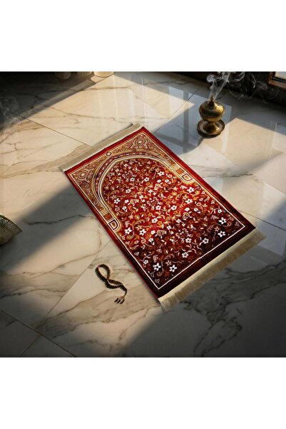 Melen Turkish prayer rug – Istabraq – Red – Brown