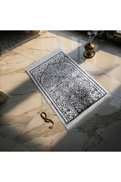 Melen Turkish Acrylic Prayer Mat – Rehab – Gray – Cream
