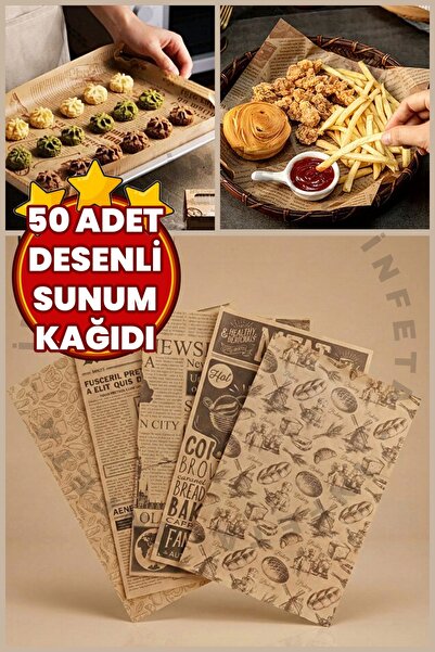 İnfeta 50 قطعة من ورق العرض التقديمي بنمط الصحف القديمة - ورق زيتي مختلط ذاتي...