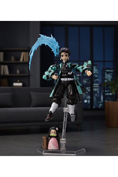 Kuzey Tacı Demon Slayer - Tanjiro Kamado Hareketli Aksiyon Figürü - Su Nefesi...