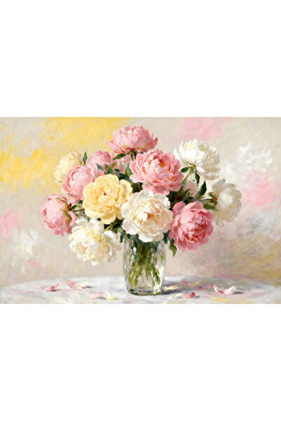 VeliumCraft Tablou Canvas Dansul florilor 1, 60x40 cm, sasiu de lemn, panza d...