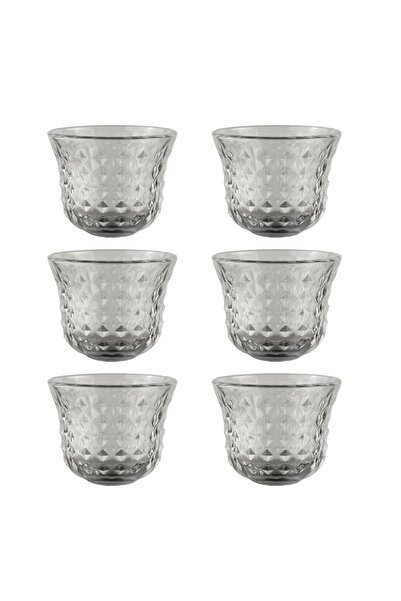 Afaq Saudi Arabian coffee cups, transparent, 90 ml - 6 pieces