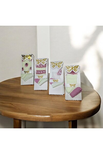 socksbox Girls' socks set made of soft Turkish knitted wool (12 pieces)