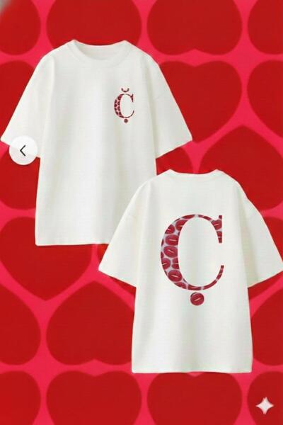 playwear PLAY WEAR RUJLU Tricou supradimensionat cu imprimeu litera C
