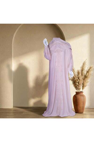 Melen Prayer dress with embroidered zipper - Forgiveness - Light pink