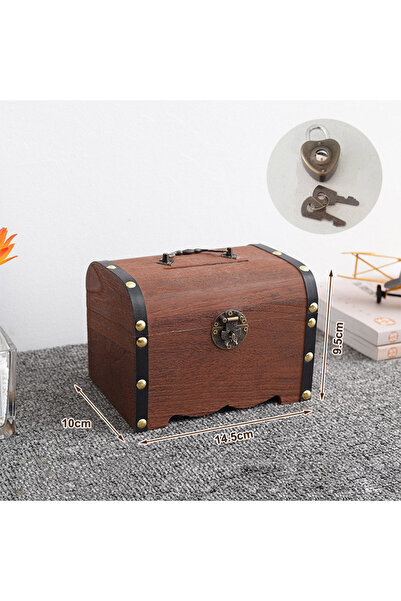 Choice4 صندوق كنز خشبي A4، طقم واحد، مع منظم حصالة نقود، صندوق تخزين كنوز عتي...