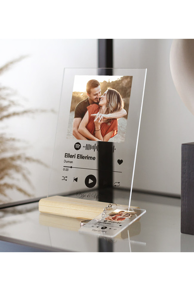 tablopix Kişiye Özel Spotify Plak ve Spotify Anahtarlık Seti