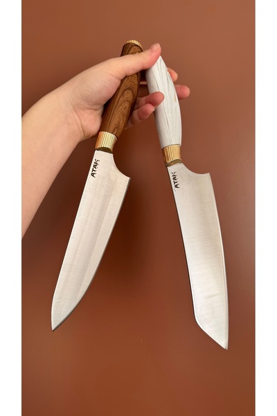 Atakknives Şef bıçağı 2’li set - Doğrama ve Dilimleme Cumhur Model - isim yaz...