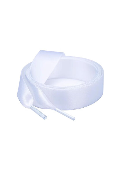 Dotail Flyingfish ribbon shoelaces, 120 cm, satin, white