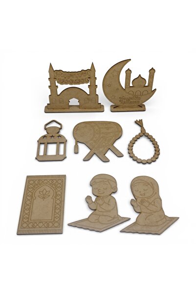 Grafiza Çocuklar İçin Ramazan Ahşap Boyama Seti – 8 Parça