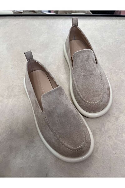 diclepolat Women's Loafer Daily Classic Shoes Casual Moccasin Fonle Beige