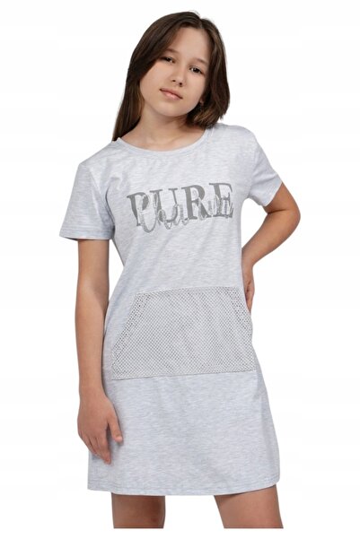 Mod Kids Sukienka dla Dziewczynki Bawełna BONITO Rozmiar 128 SZARY