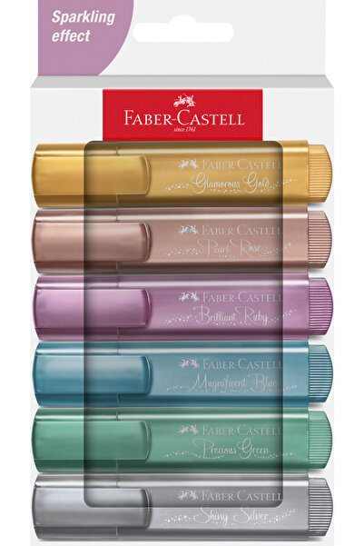 Faber Castell Комплект от 6 маркера за текст, метална картонена кутия, 2024 F...