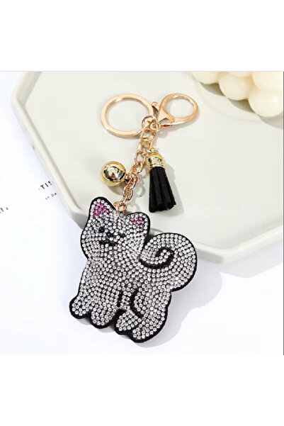 TChic Cute Dog Stone Keychain Bag Ornament/Charm