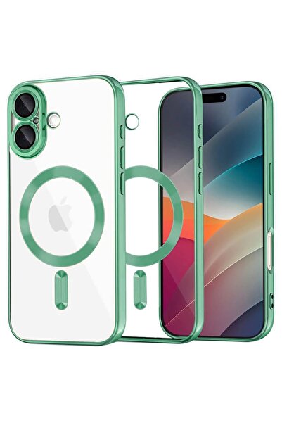 Techsuit Husa iPhone 17 Magsafe Luxury Crystal transparenta / light green