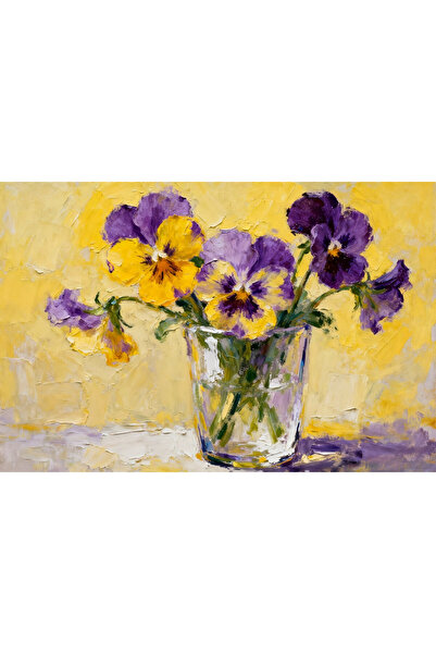 VeliumCraft Tablou Canvas Dansul panselutelor 1, 60 x 40 cm, natura, peisaj, ...