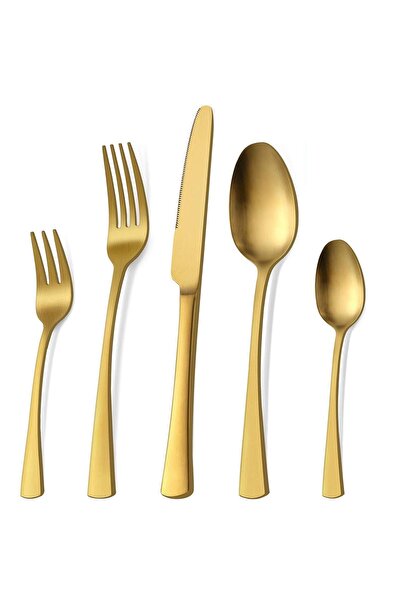 Dotail Set de 30 de tacâmuri Bestdin, oțel inoxidabil, finisaj șampanie, desi...