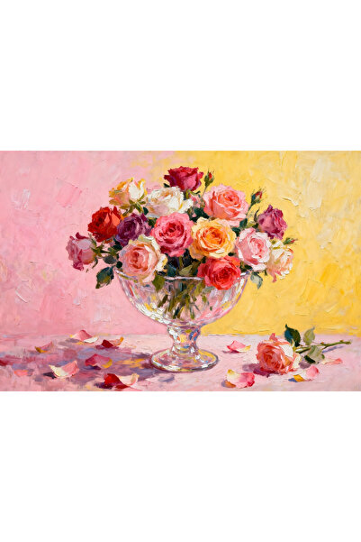 VeliumCraft Tablou Canvas Dansul Trandafirilor 6, 120 x 80 cm, natura, peisaj...
