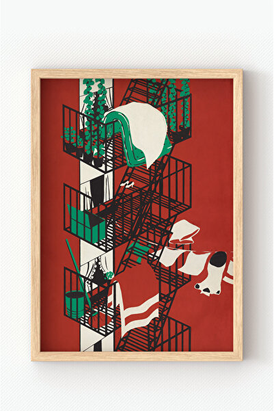 MIOVI WORKS Abstract Architectural Composition |   Framed Modern Minimal Art ...