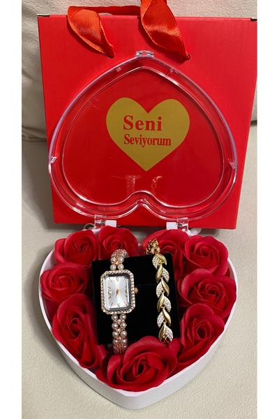 T-GOER مجموعة هدايا خاصة لعيد الحب في 14 فبراير مع صندوق على شكل قلب وورود