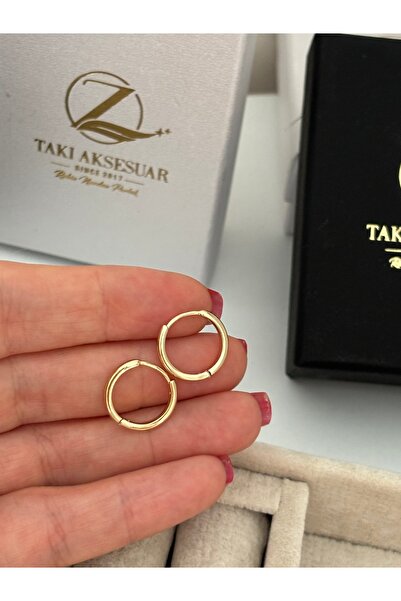 Butik XP 14K ince halka küpe çap 1.2 cm