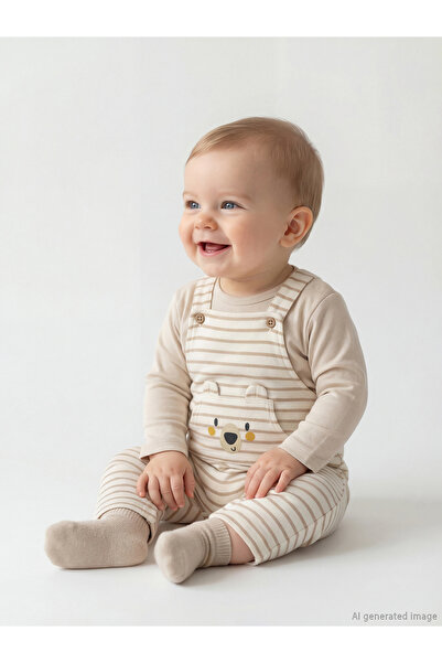 LC Waikiki Rmz Gi̇yi̇m Farkiyla Striped Baby Boy Set