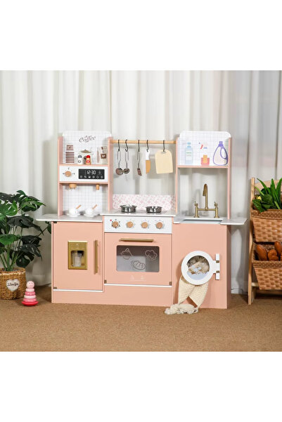 My modern game Wooden play kitchen set for children, pretend play toy with ac...