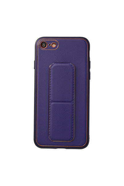 eco port غطاء جلد كوكو مع حامل لجهاز iPhone 7 - بنفسجي