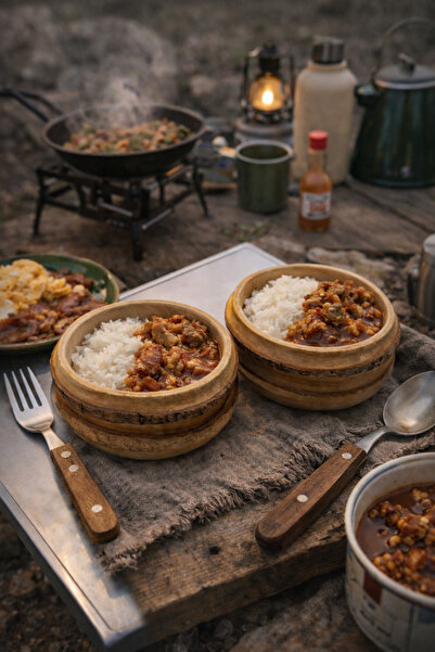 seymenbıçakçılık Set of 2 Natural Wooden Presentation Bowls – Decorative Serv...