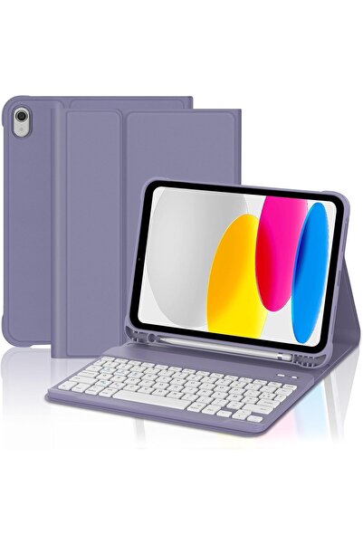 Dotail Husă cu tastatură Bluetooth IVEOPPE pentru iPad Pro 11 2024, AZERTY, t...