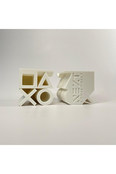 Polizer PlayStation PS Sembolleri Tasarımlı Gamepad Standı – 3D Baskı Masaüst...