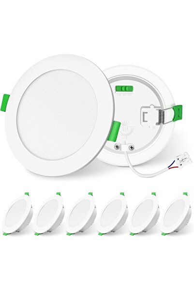 Dotail Set of 6 ALUSSO LIGHTING LED ceiling spotlights, IP65, 10W, diameter 1...