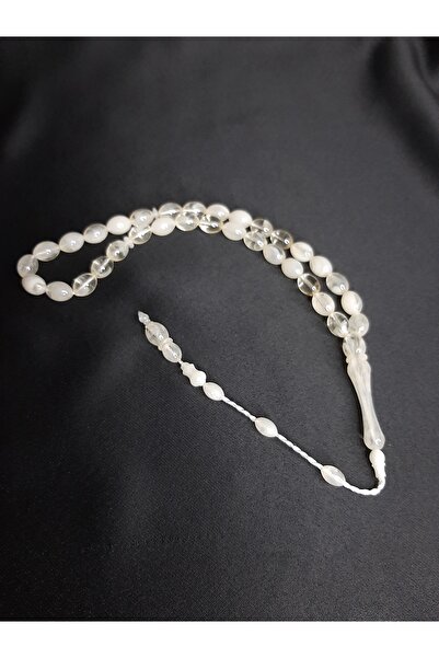 MRYart White Color Powder Amber Cliteli and Stylish 33-Piece Prayer Beads