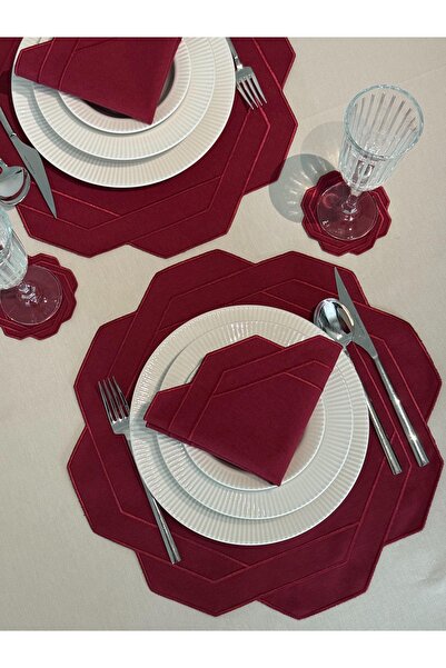 Han Deco 6’lı Seremoni Amerikan Servis, Servis Peçetesi ve Bardak Altlığı