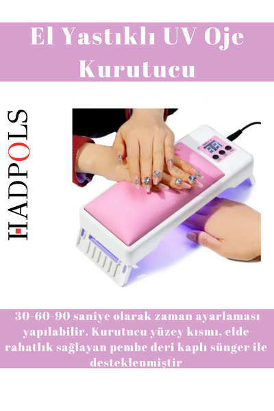 HadPols #OjeKurutucu Pro Dijital Ekran 3 Tuşlu Zaman Ayarlı Deri Kaplı El Yas...