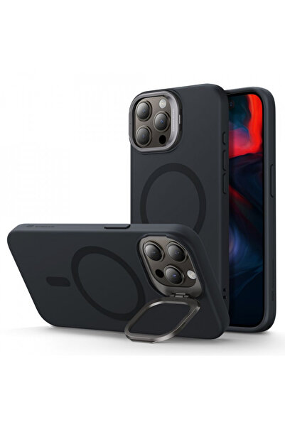 ESR iPhone 15 Pro Cloud Soft HaloLock Kickstand Case Black