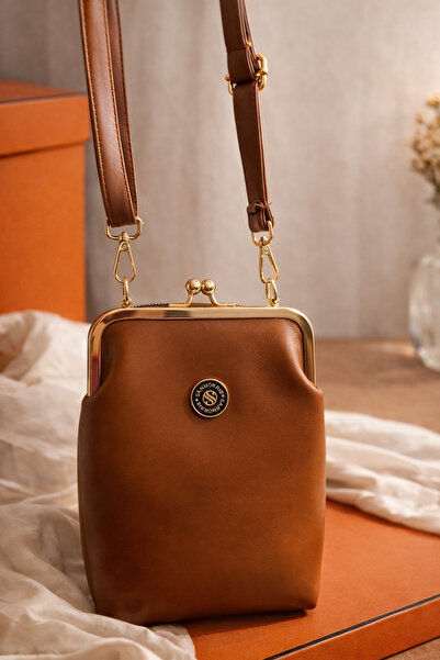 Z&ÇBUTİKK Vintage Gold Frame Mini Çapraz Çanta Kadın